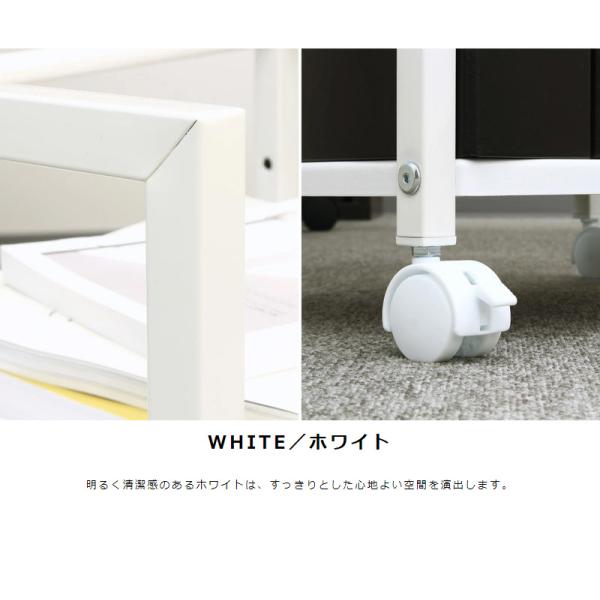 デスクワゴン キッチンラック キャスター付き デスク下ワゴン サイドワゴン サイドラック