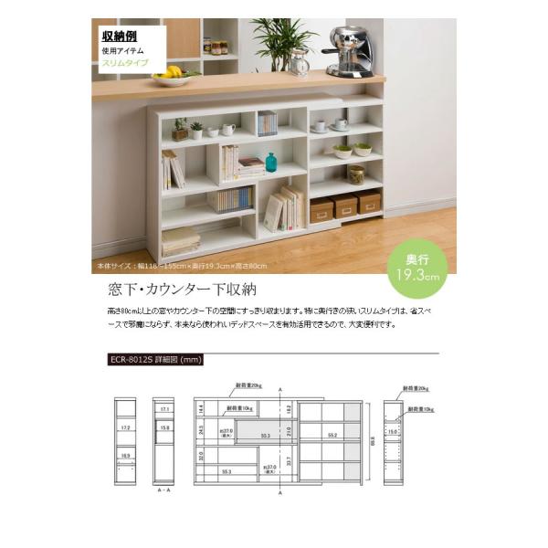 カウンター 下 収納 奥行20 薄型 ラック 棚 スリム 幅120 高さ80 キッチン収納 - 【公式】allecore(アレコレ) 家具インテリア・生活雑貨のオンライン通販