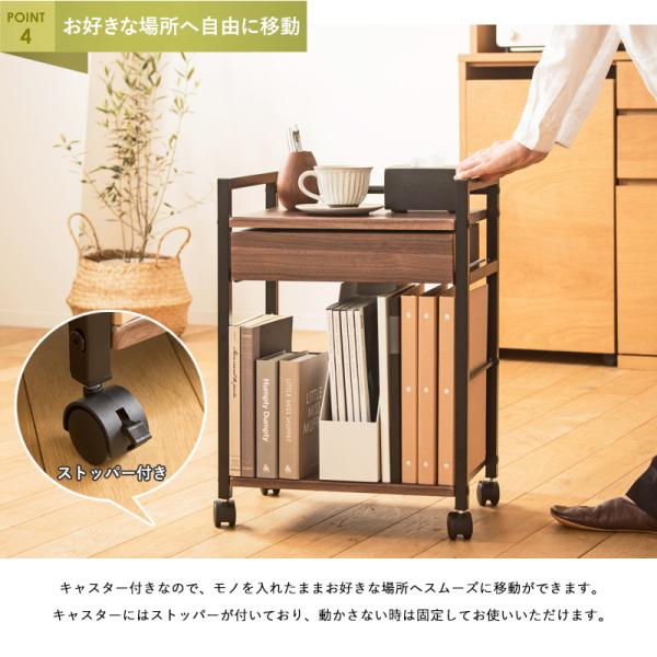 デスク下ワゴン オフィス収納 コンパクト スリム キャスター 引出し
