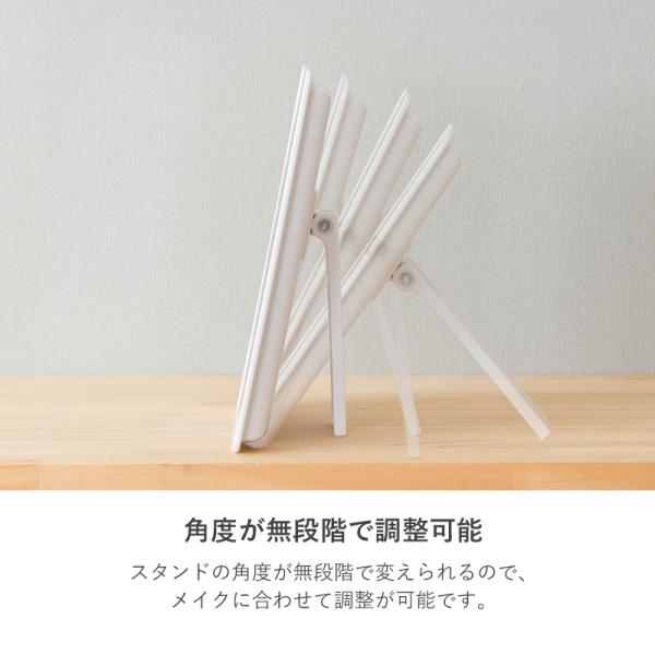 LEDライト 女優ミラー 16灯 三面鏡 ライト付き 卓上ミラー タッチパネル スタンド ミラー 鏡