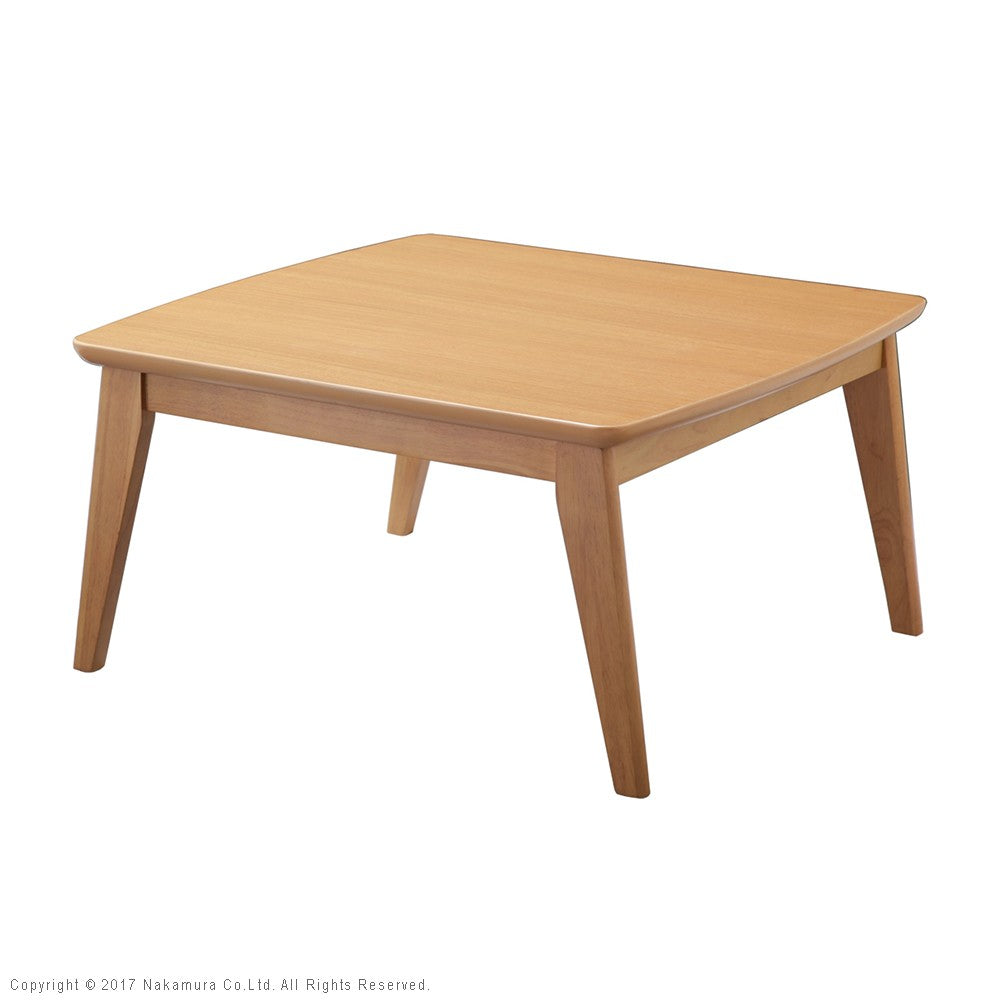 北欧デザインこたつテーブル 75x75cm 正方形 コタツ あったか おしゃれ モダン シンプル ローテーブル 一人暮らし 木製 ブラウン ナチュラル