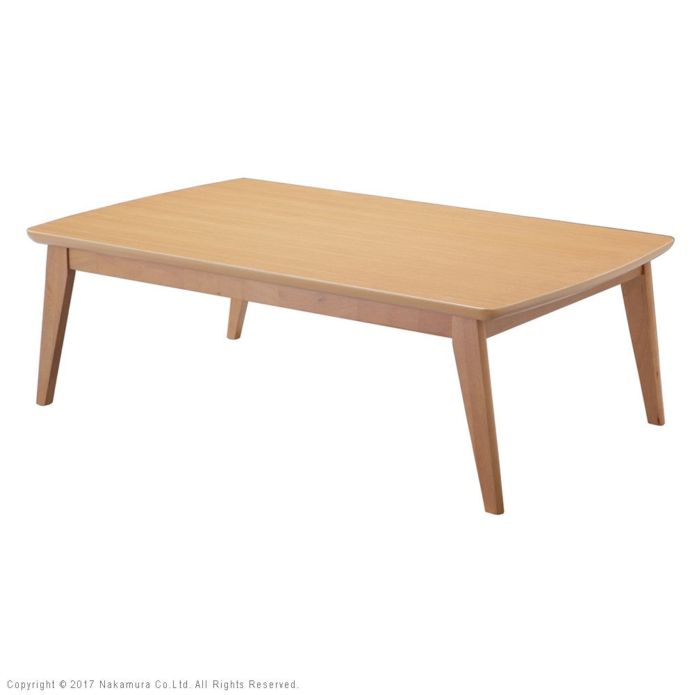 北欧デザインこたつテーブル 120x75cm 長方形 コタツ あったか おしゃれ モダン シンプル ローテーブル 一人暮らし 木製 ブラウン ナチュラル