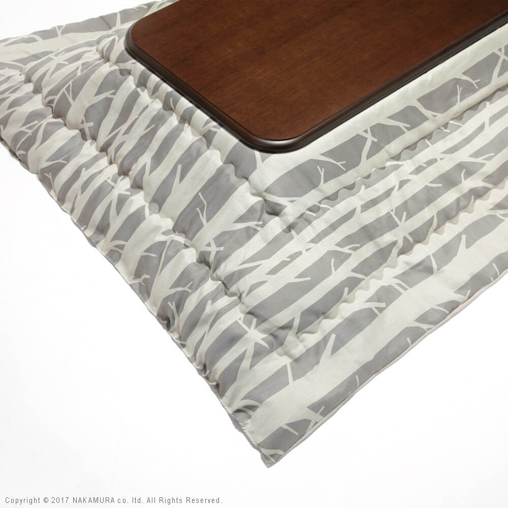 こたつ 正方形 楢ラウンド折れ脚こたつ 80x80cm 日本製厚手カーテン生地の北欧柄こたつ布団セット 折脚 継ぎ脚 テーブル 天然木 日本製 リモート 在宅