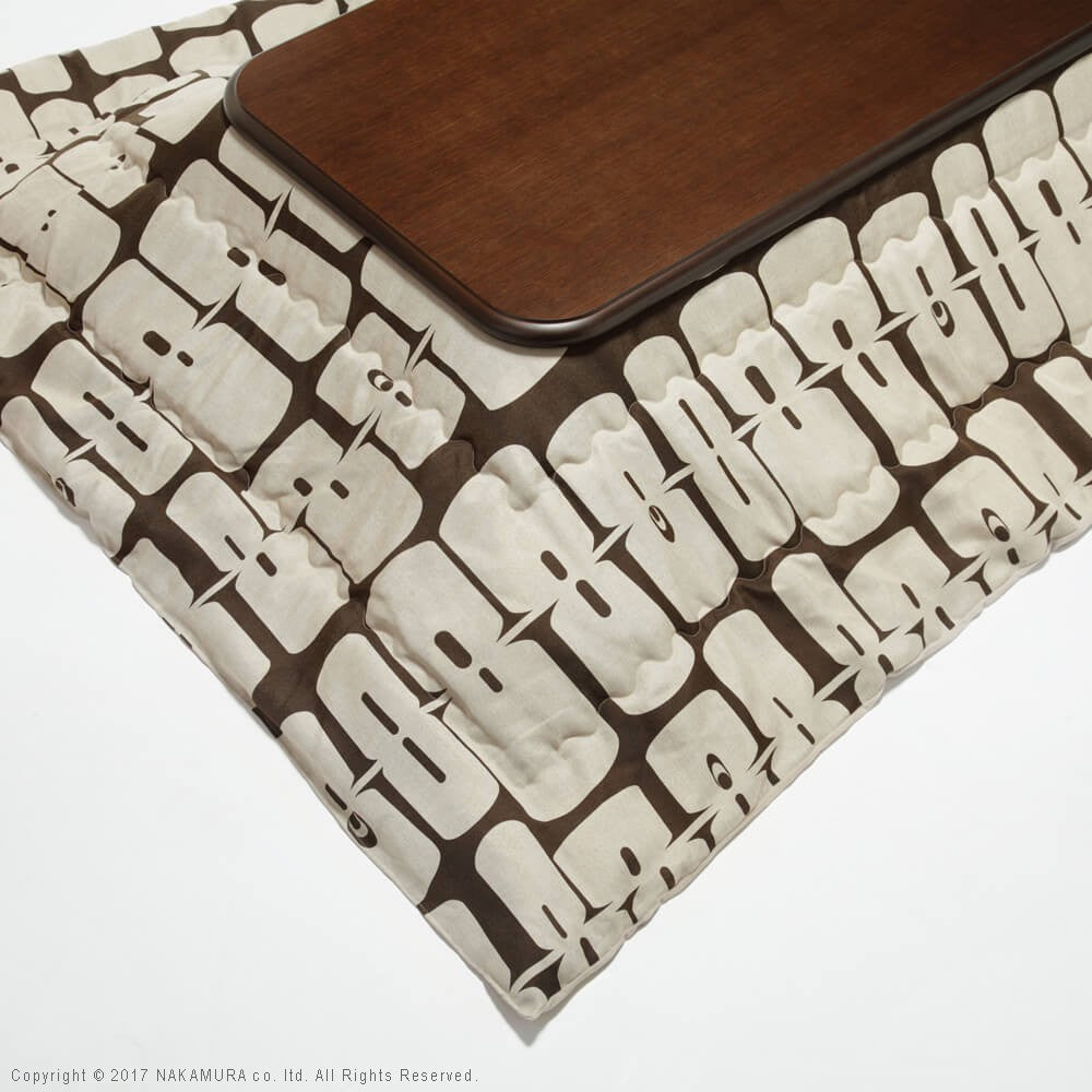 こたつ 長方形 楢ラウンド折れ脚こたつ 105x75cm 日本製厚手カーテン生地の北欧柄こたつ布団セット テーブル 天然木 日本製 リモート 在宅