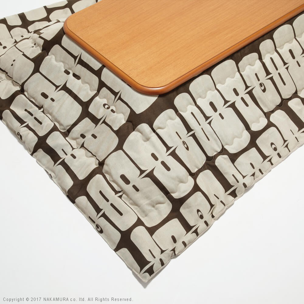 こたつ 長方形 大判サイズ 楢ラウンド折れ脚こたつ 150x80cm 日本製厚手カーテン生地の北欧柄こたつ布団セット テーブル 天然木 日本製 リモート 在宅