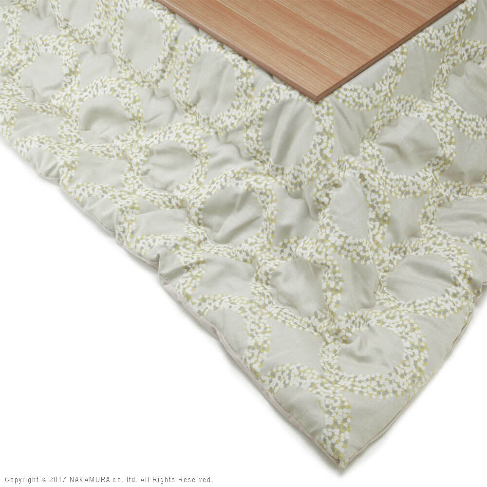 こたつ 長方形 楢天然木国産折れ脚こたつ 120x75cm 日本製厚手カーテン生地の北欧柄こたつ布団セット テーブル 天然木 日本製 リモート 在宅