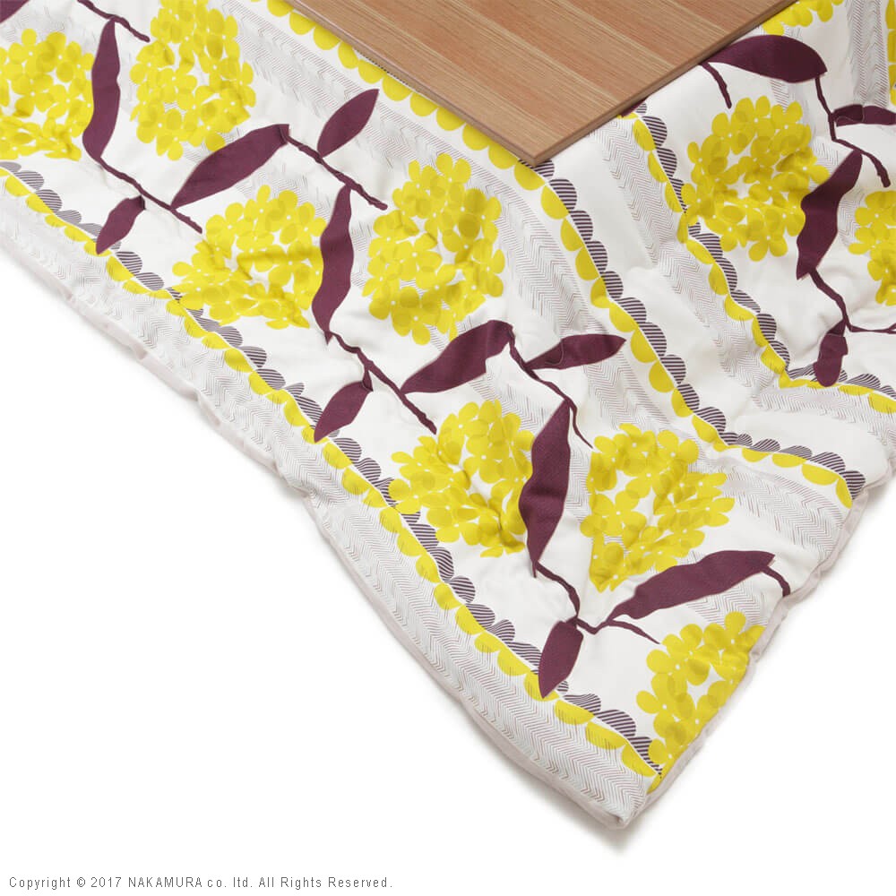 こたつ 長方形 楢天然木国産折れ脚こたつ 120x75cm 日本製厚手カーテン生地の北欧柄こたつ布団セット テーブル 天然木 日本製 リモート 在宅