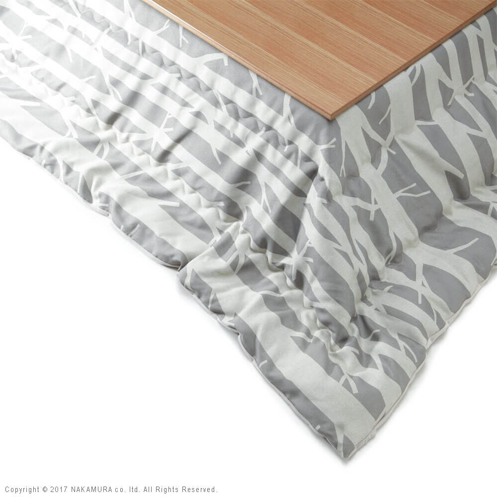 こたつ 長方形 高さ4段階調節折れ脚こたつ 108x75cm 日本製厚手カーテン生地の北欧柄こたつ布団セット テーブル 天然木 日本製 リモート 在宅