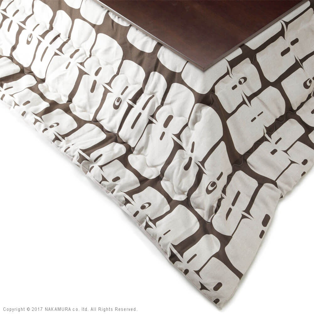 こたつ 長方形 高さ4段階調節折れ脚こたつ 120x80cm 日本製厚手カーテン生地の北欧柄こたつ布団セット テーブル 天然木 日本製 リモート 在宅