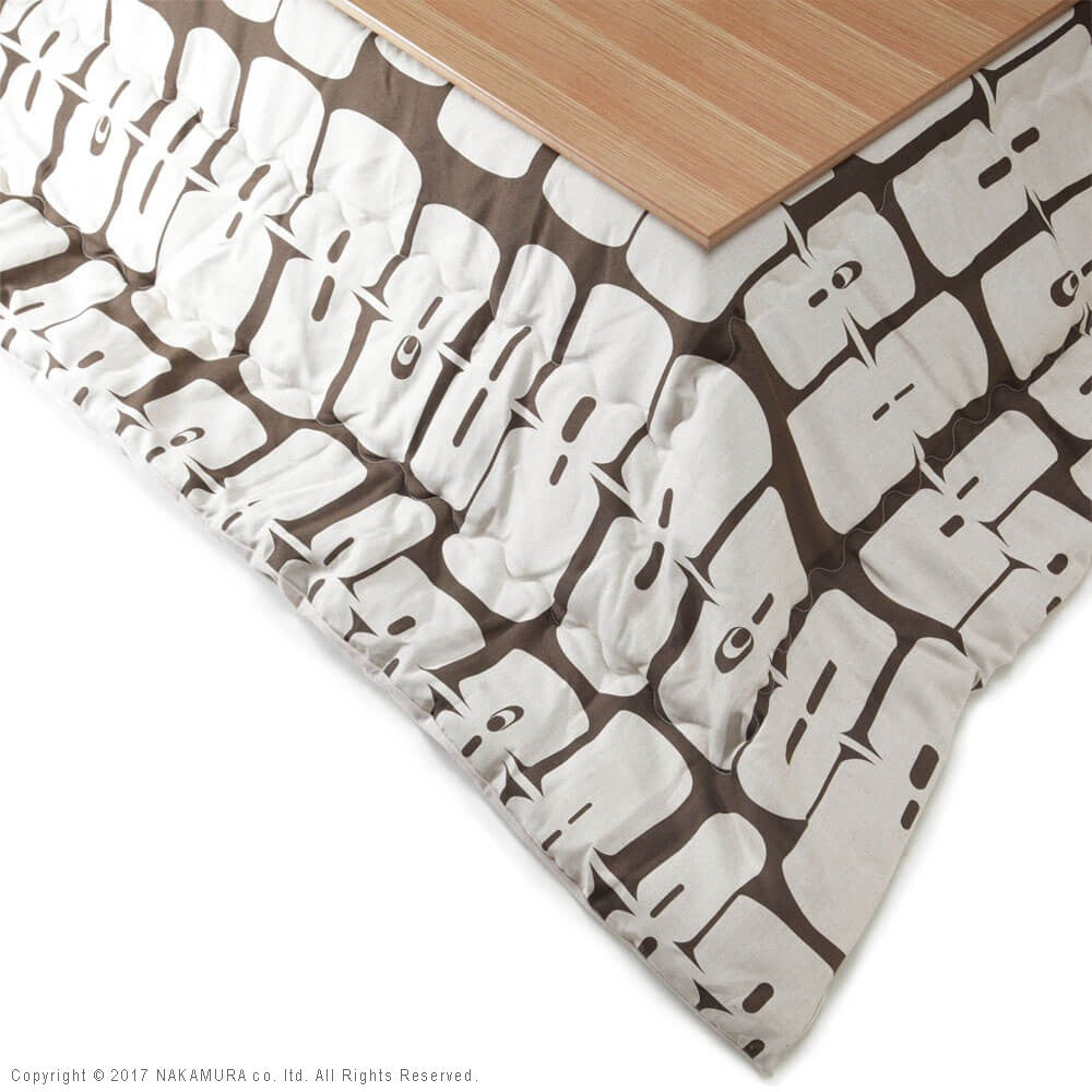 こたつ 長方形 高さ4段階調節折れ脚こたつ 120x80cm 日本製厚手カーテン生地の北欧柄こたつ布団セット テーブル 天然木 日本製 リモート 在宅