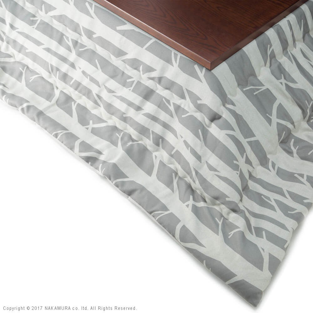 こたつ 長方形 大判 モダンリビング継ぎ脚こたつ 150x80cm 日本製厚手カーテン生地の北欧柄こたつ布団セット テーブル 天然木 日本製 在宅