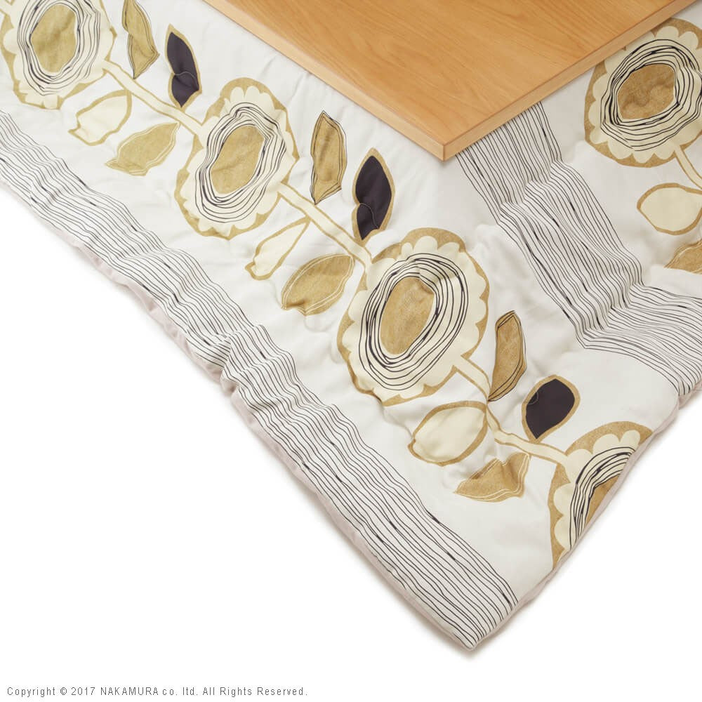 こたつ 長方形 大判 モダンリビング継ぎ脚こたつ 180x80cm 日本製厚手カーテン生地の北欧柄こたつ布団セット テーブル 天然木 日本製 在宅