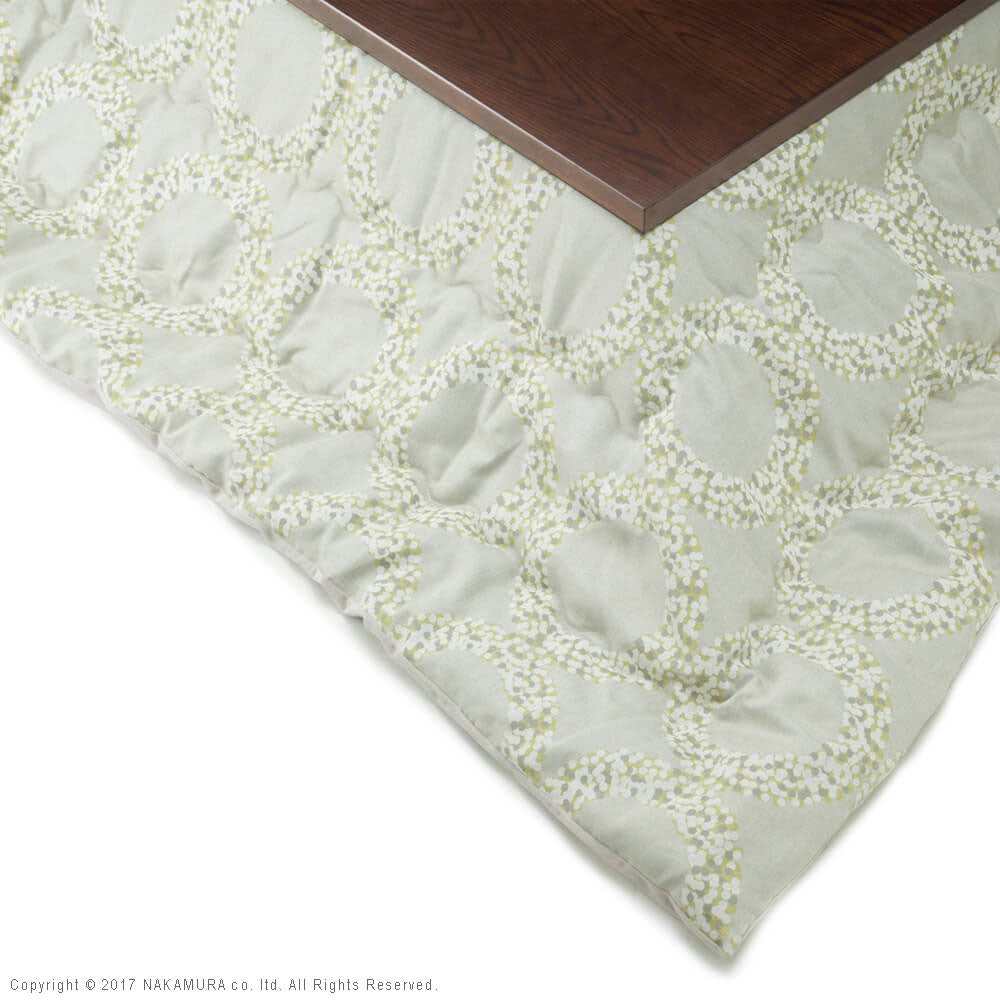 こたつ 長方形 大判 モダンリビング継ぎ脚こたつ 180x80cm 日本製厚手カーテン生地の北欧柄こたつ布団セット テーブル 天然木 日本製 在宅