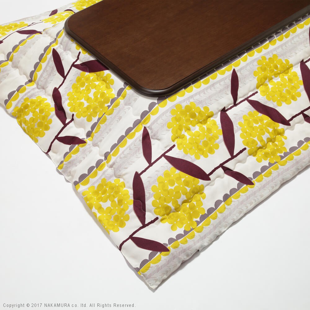 こたつ 長方形 大判 楢ラウンド折れ脚こたつ 150x80cm 日本製厚手カーテン生地の北欧柄こたつ布団セット テーブル 天然木 日本製 リモート 在宅