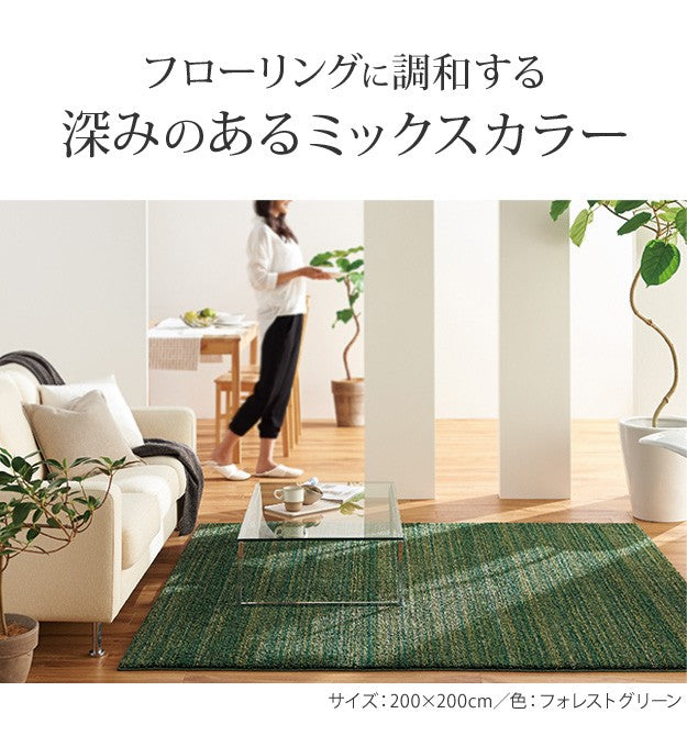 ホットカーペット カバー ミックスカラーホットカーペットカバー 1.5畳 200x140cm ホットカーペット本体セット 洗える