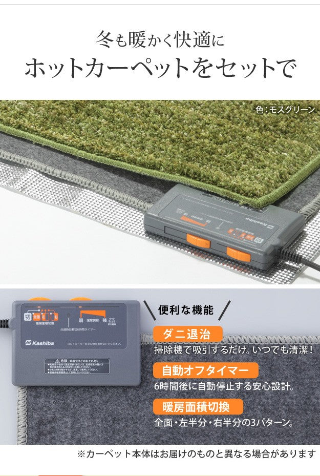 ホットカーペット カバー ミックスカラーホットカーペットカバー 3畳 250x200cm ホットカーペット本体セット 洗える