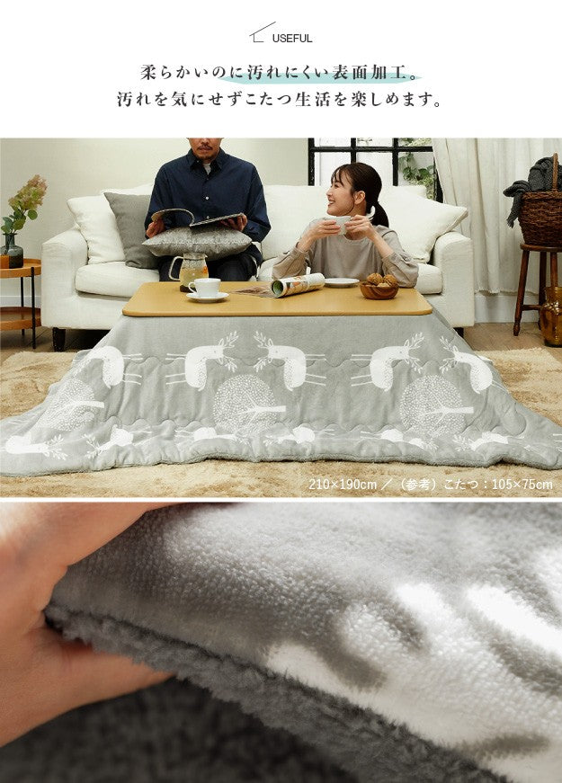 こたつ布団 北欧 保温綿入りこたつ布団 北欧柄タイプ 170x170cm 正方形防汚加工 中綿 こたつ用掛け布団 撥水 洗える あったか