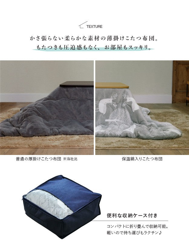 こたつ布団 北欧 保温綿入りこたつ布団 北欧柄タイプ 190x190cm 正方形防汚加工 中綿 こたつ用掛け布団 撥水 洗える あったか