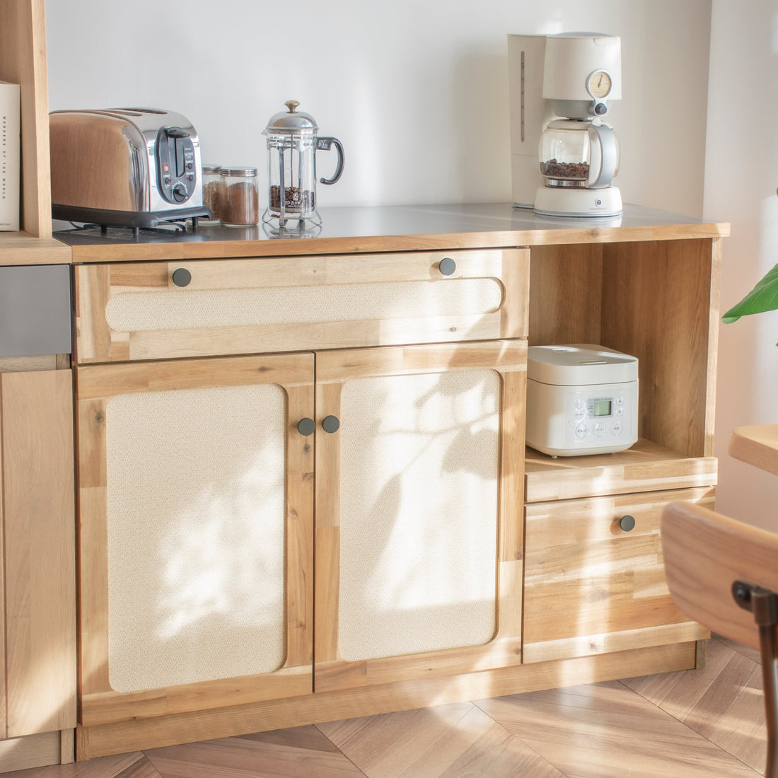 キッチンカウンター 日本製 ナチュラル 幅1200mm×奥行450mm×高さ850mm