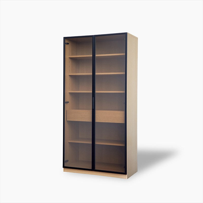 収納棚 ストレージ 食器棚 コレクションラック 日本製 完成品 幅900×奥行450×高さ1800mm