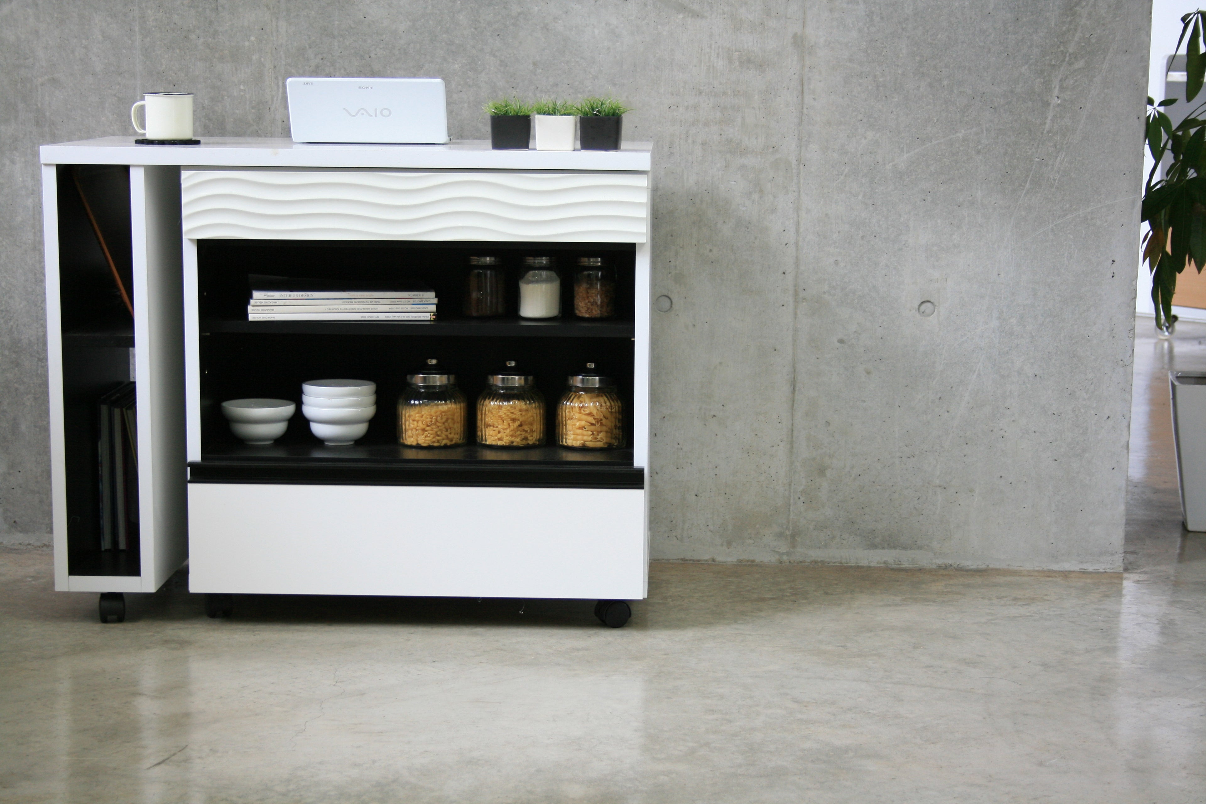 キッチンデスク 完成品 日本製 幅900mm~1400mm×奥行445mm×高さ723mm - 【公式】allecore(アレコレ) 家具インテリア・生活雑貨のオンライン通販