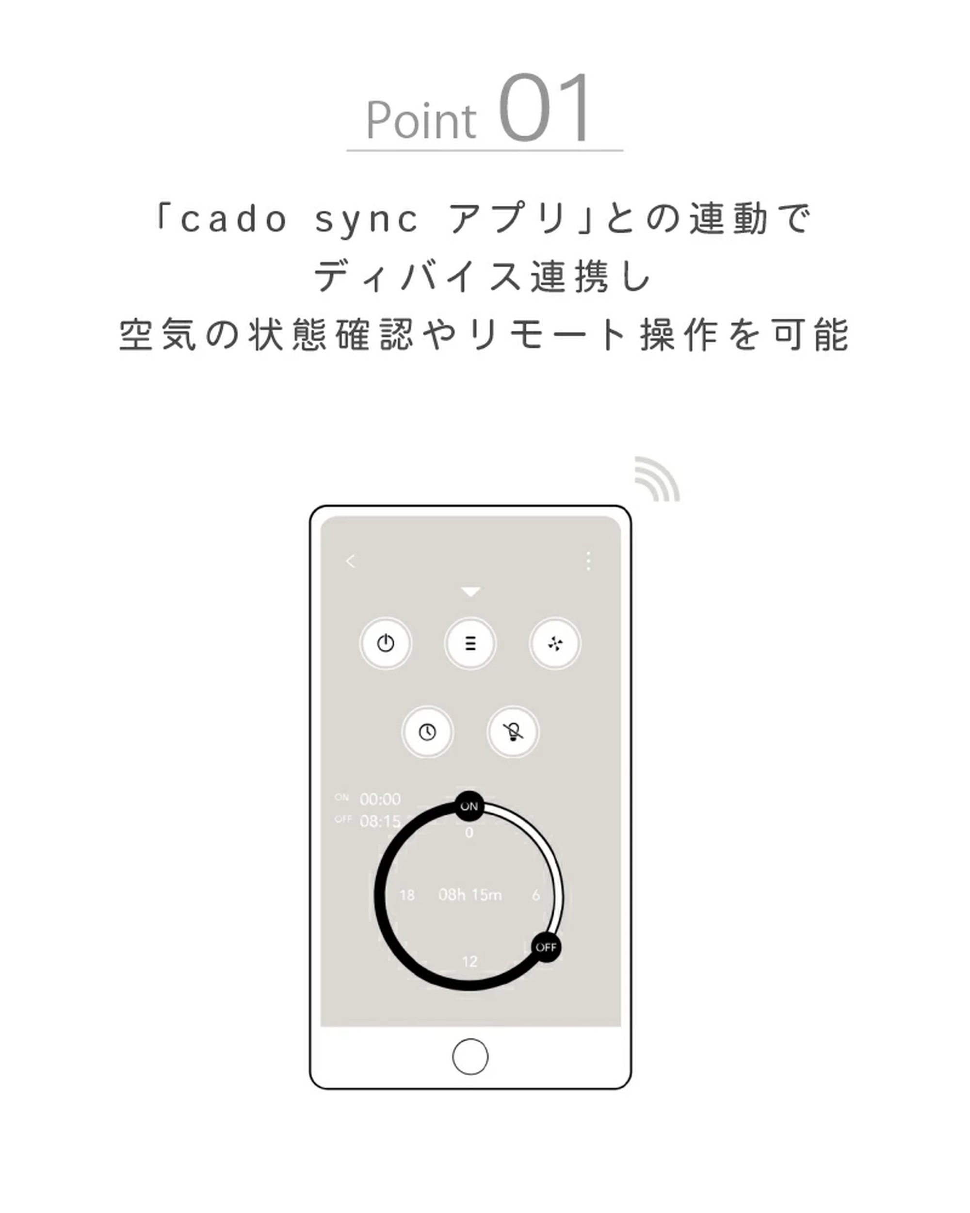 cado カドー 空気清浄機 LEAF ~42平米 26畳 Wi-Fi対応 AP-C320i - 【公式】allecore(アレコレ) 家具インテリア・生活雑貨のオンライン通販