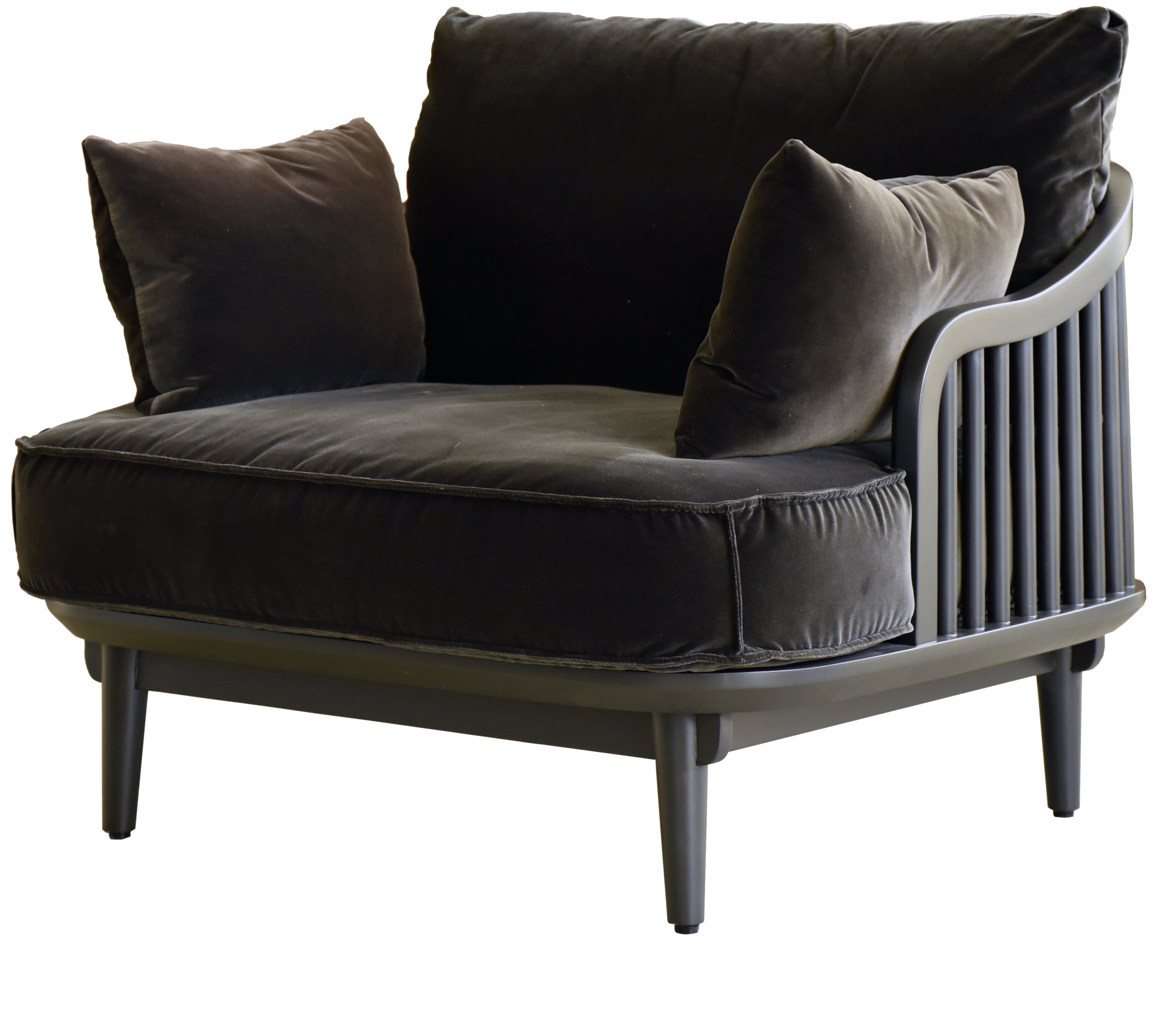 ソファ 1人掛け 完成品 幅900mm×奥行840mm×高さ800mm・床から座面380mm