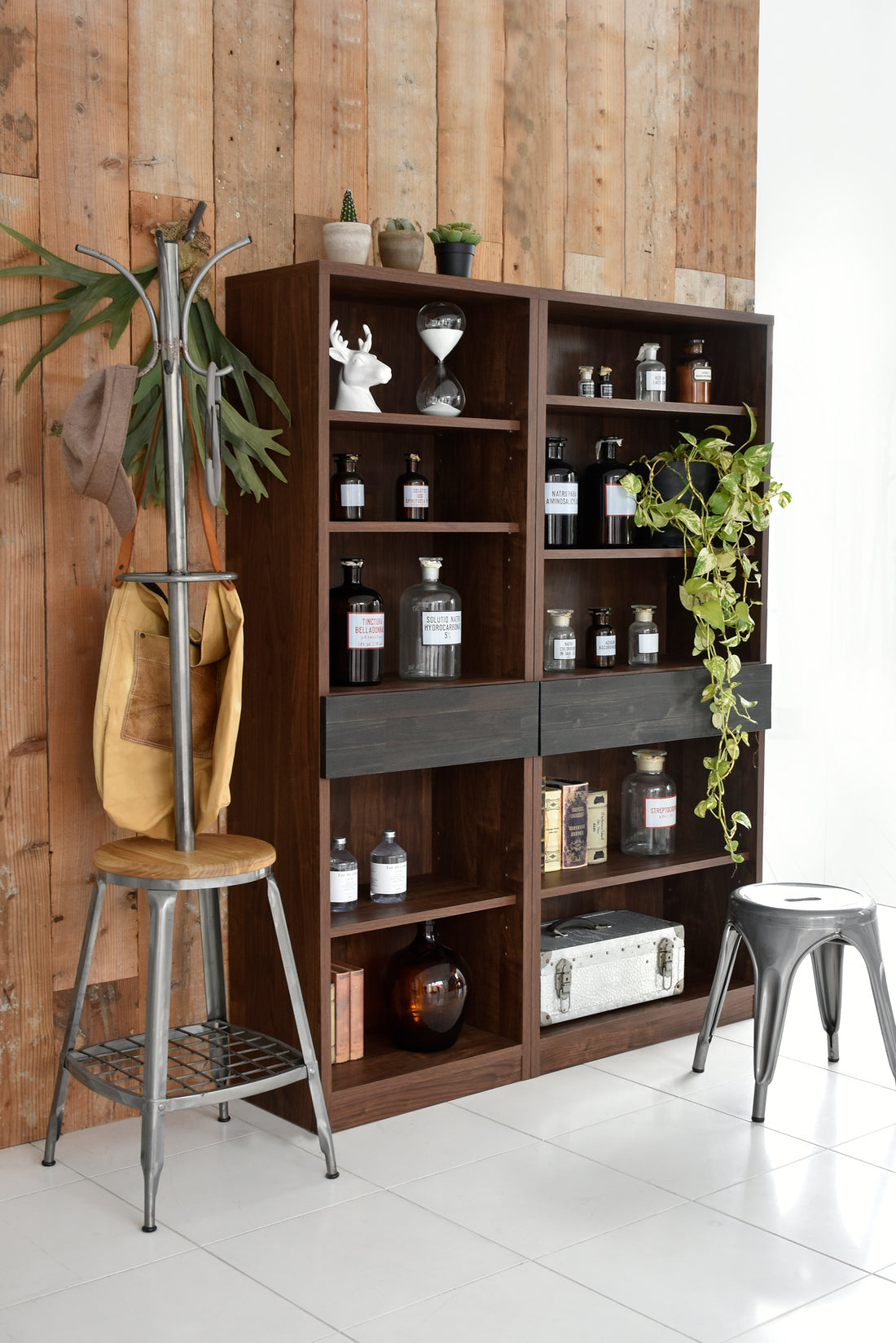 シェルフ ヴィンテージ 本棚 ブックシェルフ 日本製 完成品 幅580×奥行355×高さ1750mm - 【公式】allecore(アレコレ) 家具インテリア・生活雑貨のオンライン通販