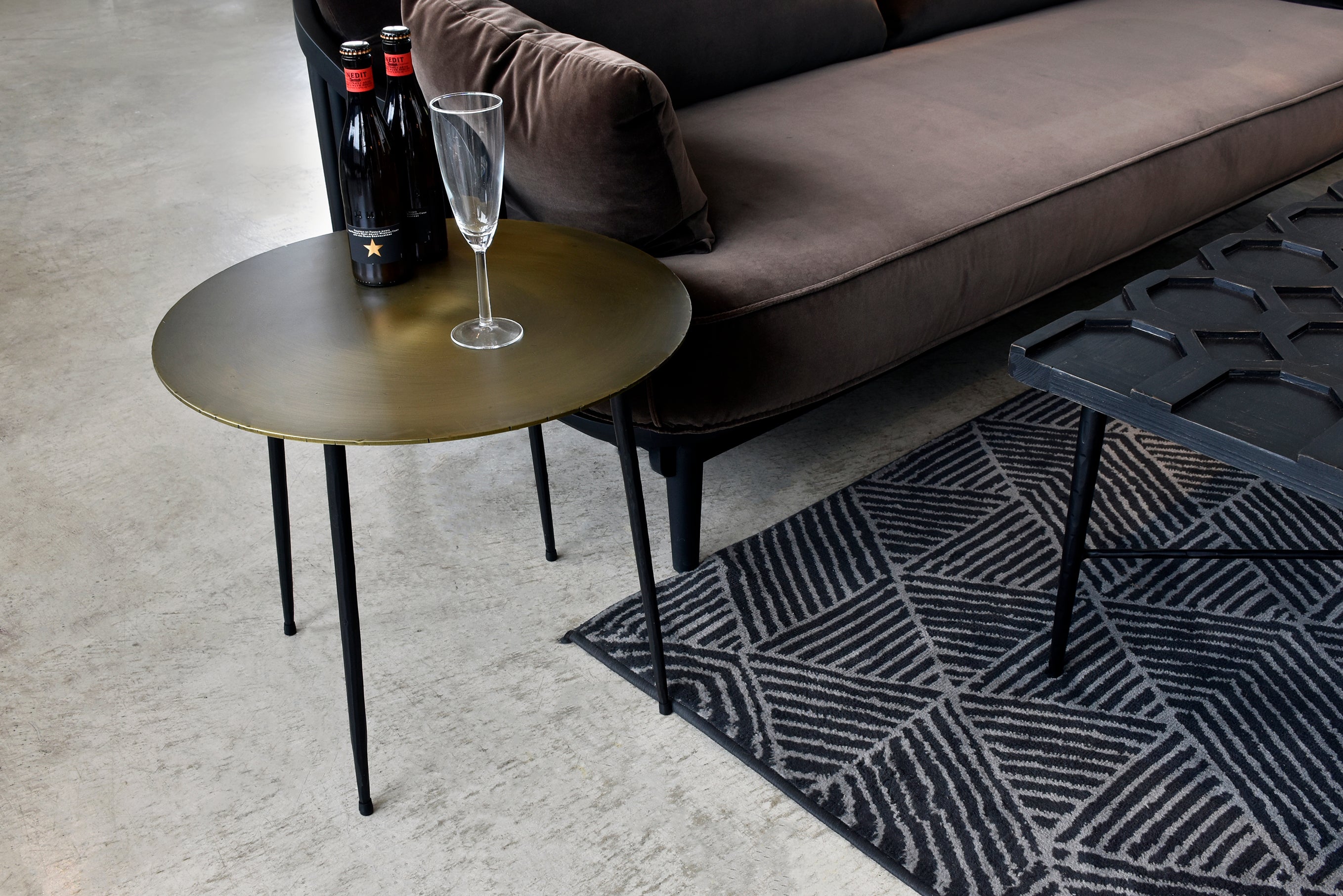 サイドテーブル 完成品 幅500mm×奥行500m×高さ435mm