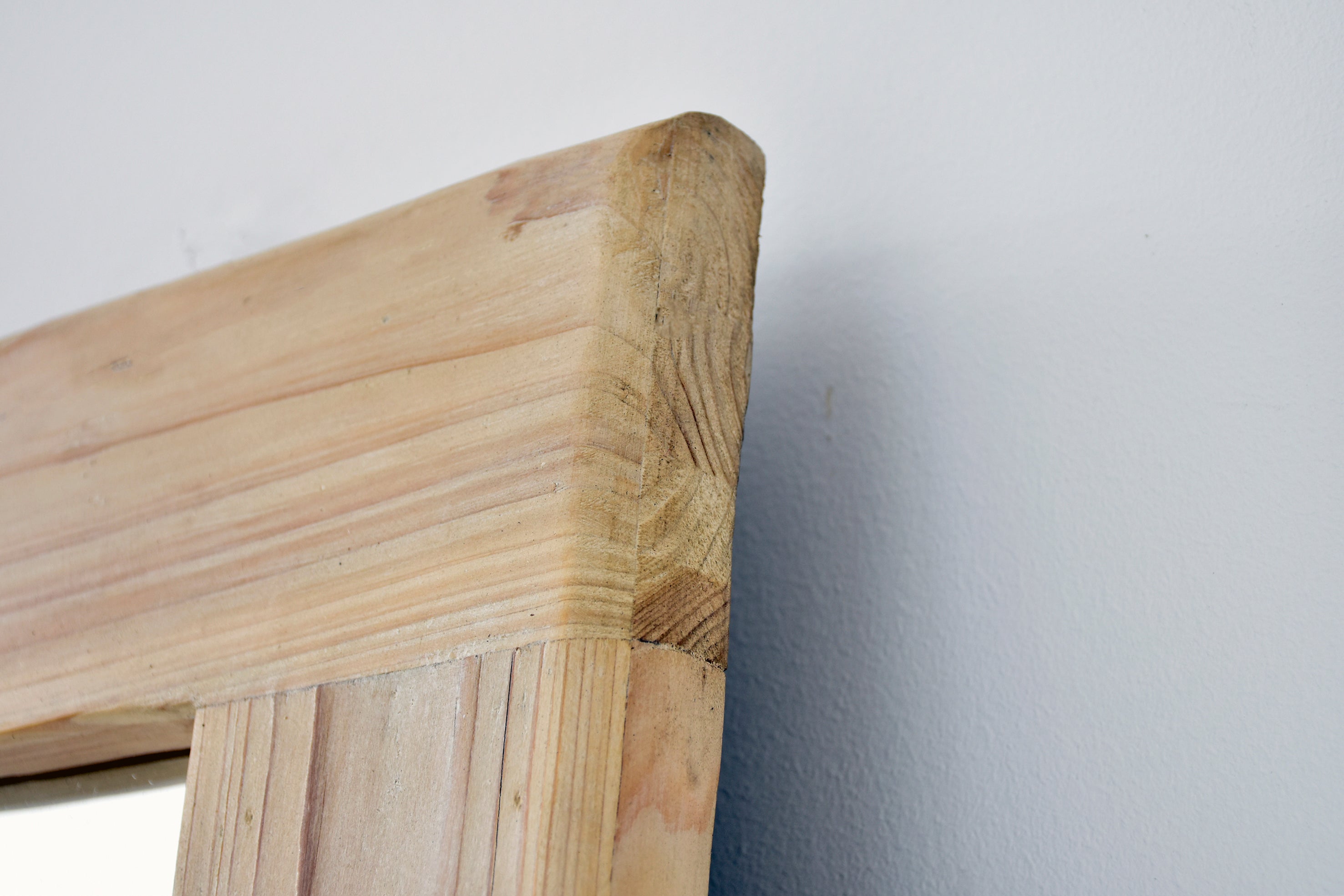 アンティーク ミラー ビンテージ加工 木製 ナチュラル 幅60×高さ160cm