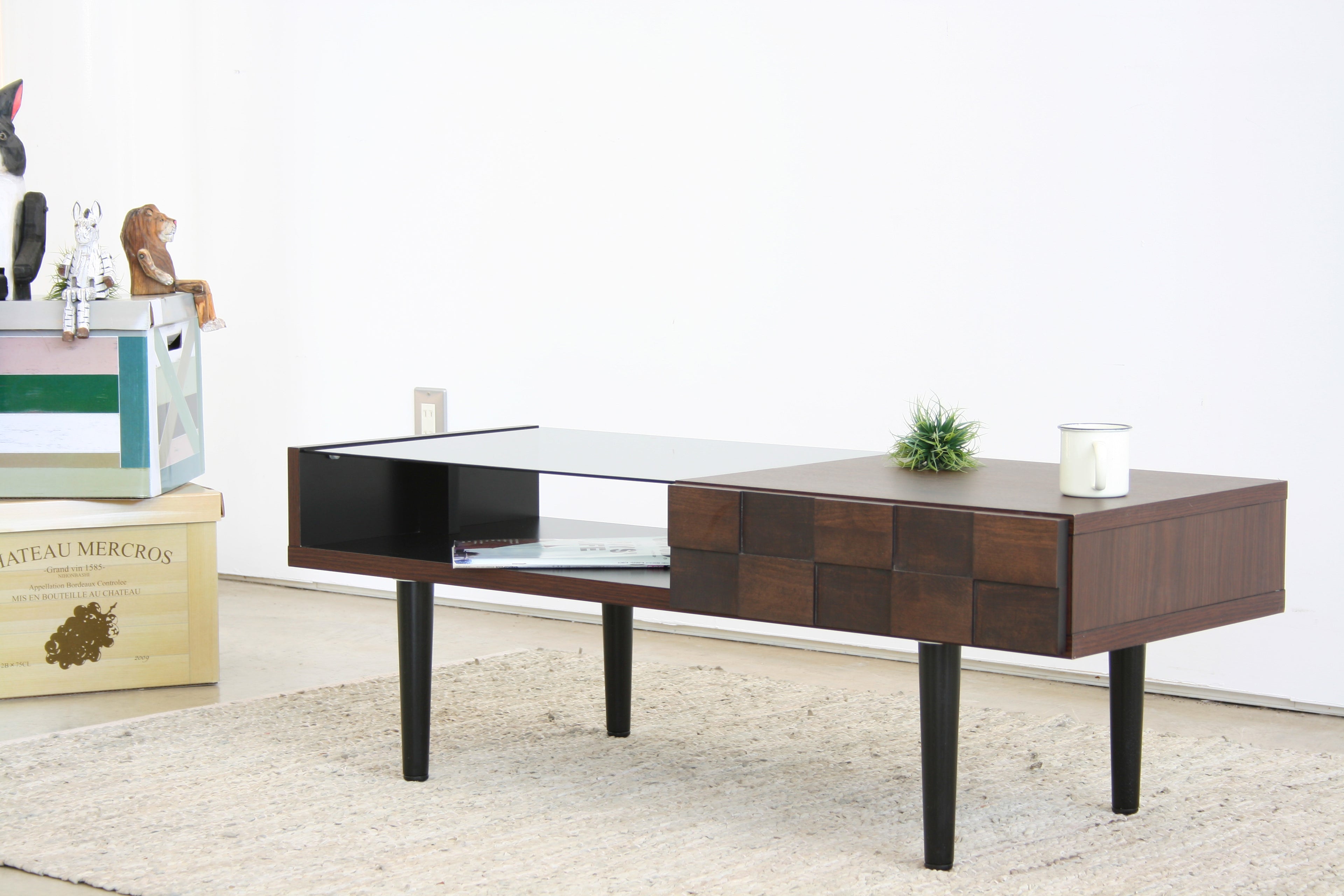 リビングテーブル 完成品 日本製 幅1100mm×奥行450mm×高さ383mm - 【公式】allecore(アレコレ) 家具インテリア・生活雑貨のオンライン通販