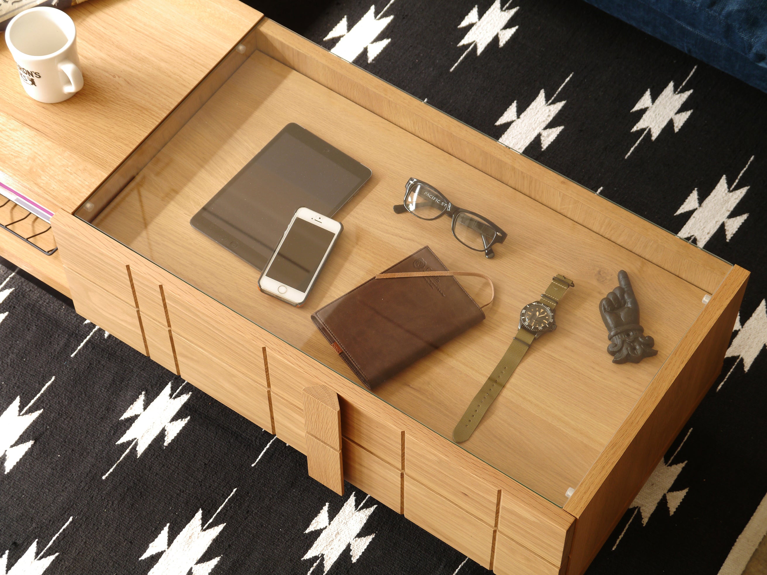 リビングテーブル 完成品 日本製 幅1100mm×奥行450mm×高さ330mm - 【公式】allecore(アレコレ) 家具インテリア・生活雑貨のオンライン通販