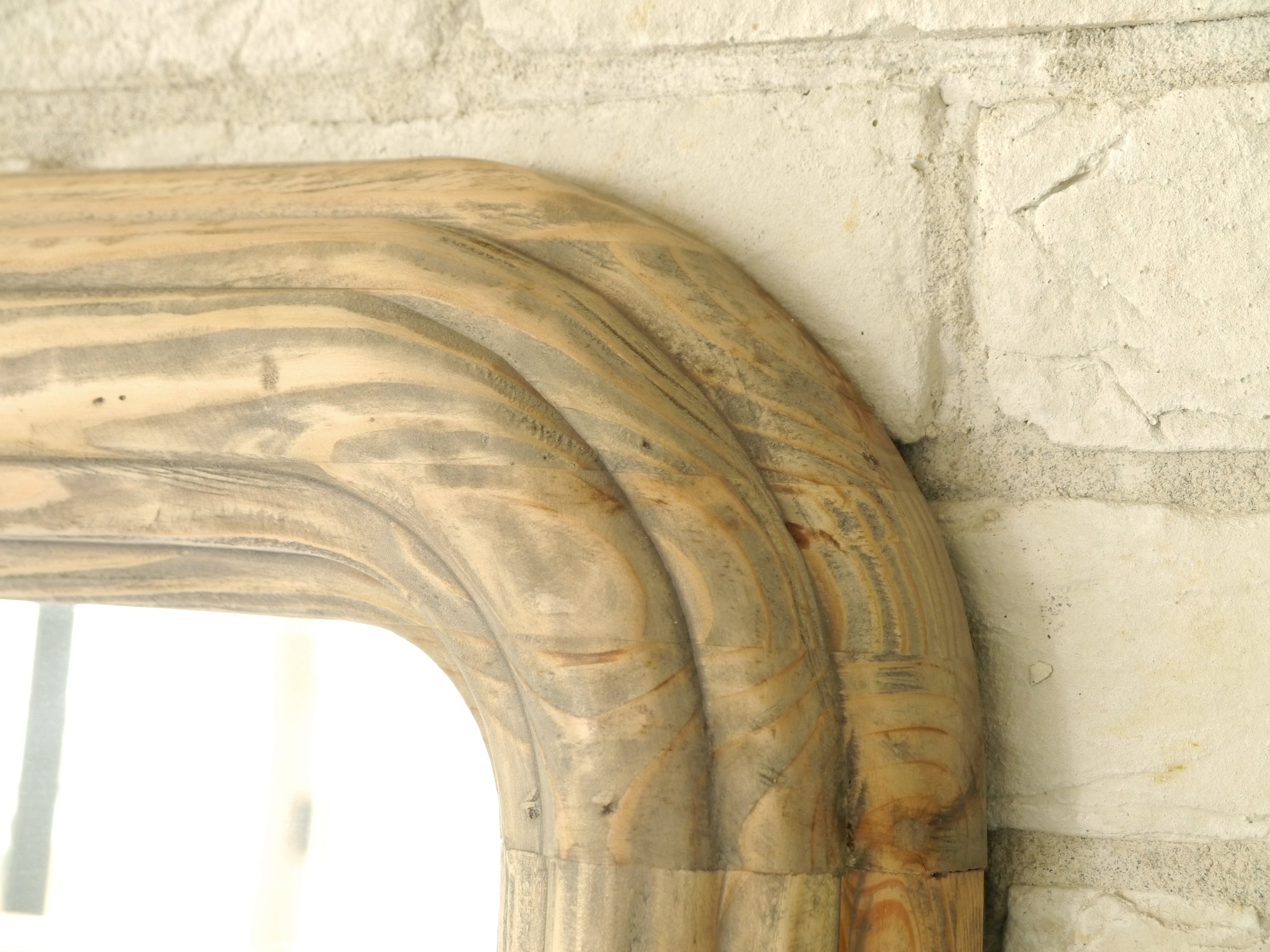 鏡 ミラー ナチュラル 完成品 幅900×奥行60×高さ1800mm