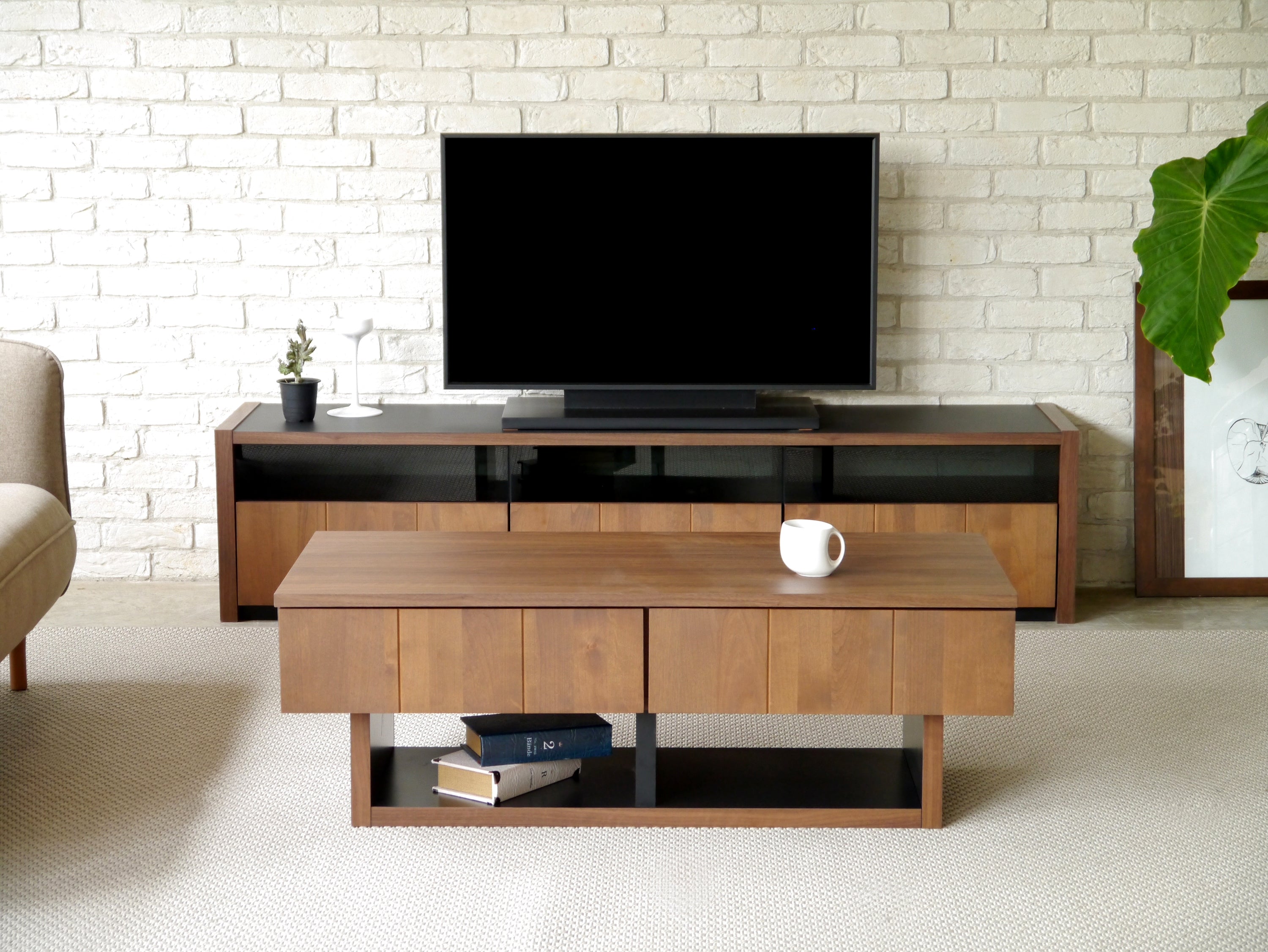 ローボード 完成品 日本製 幅1750mm×奥行400mm×高さ400mm