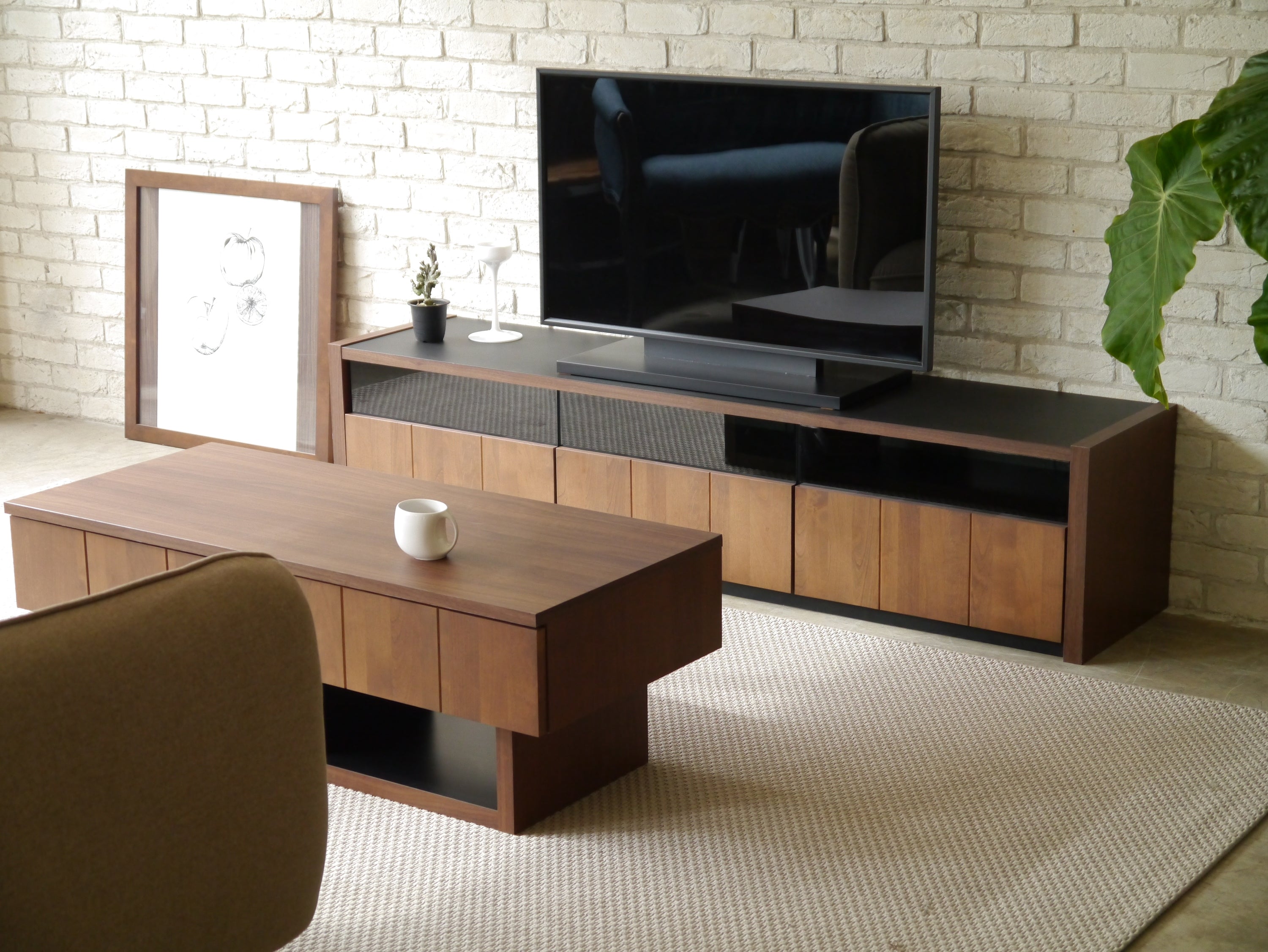 ローボード 完成品 日本製 幅1750mm×奥行400mm×高さ400mm