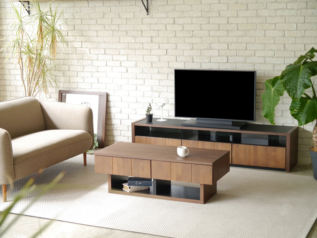 リビングテーブル 完成品 日本製 幅1100mm×奥行480mm×高さ360mm