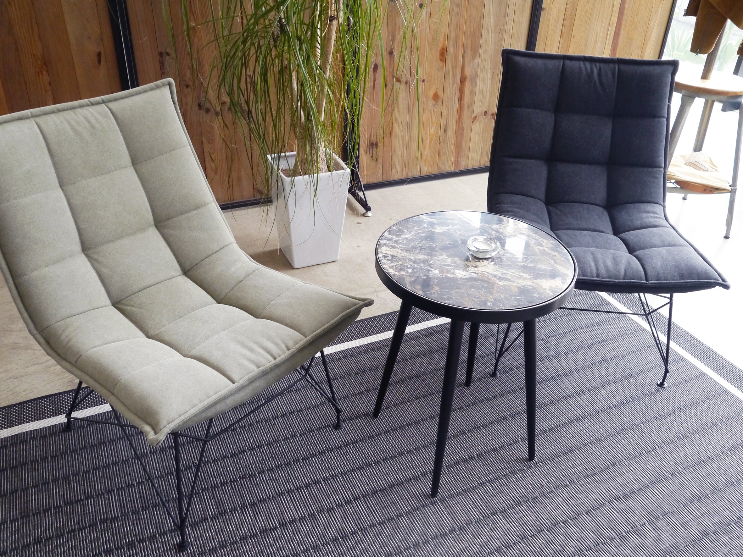 サイドテーブル 大理石 幅475mm×奥行475mm×高さ580mm