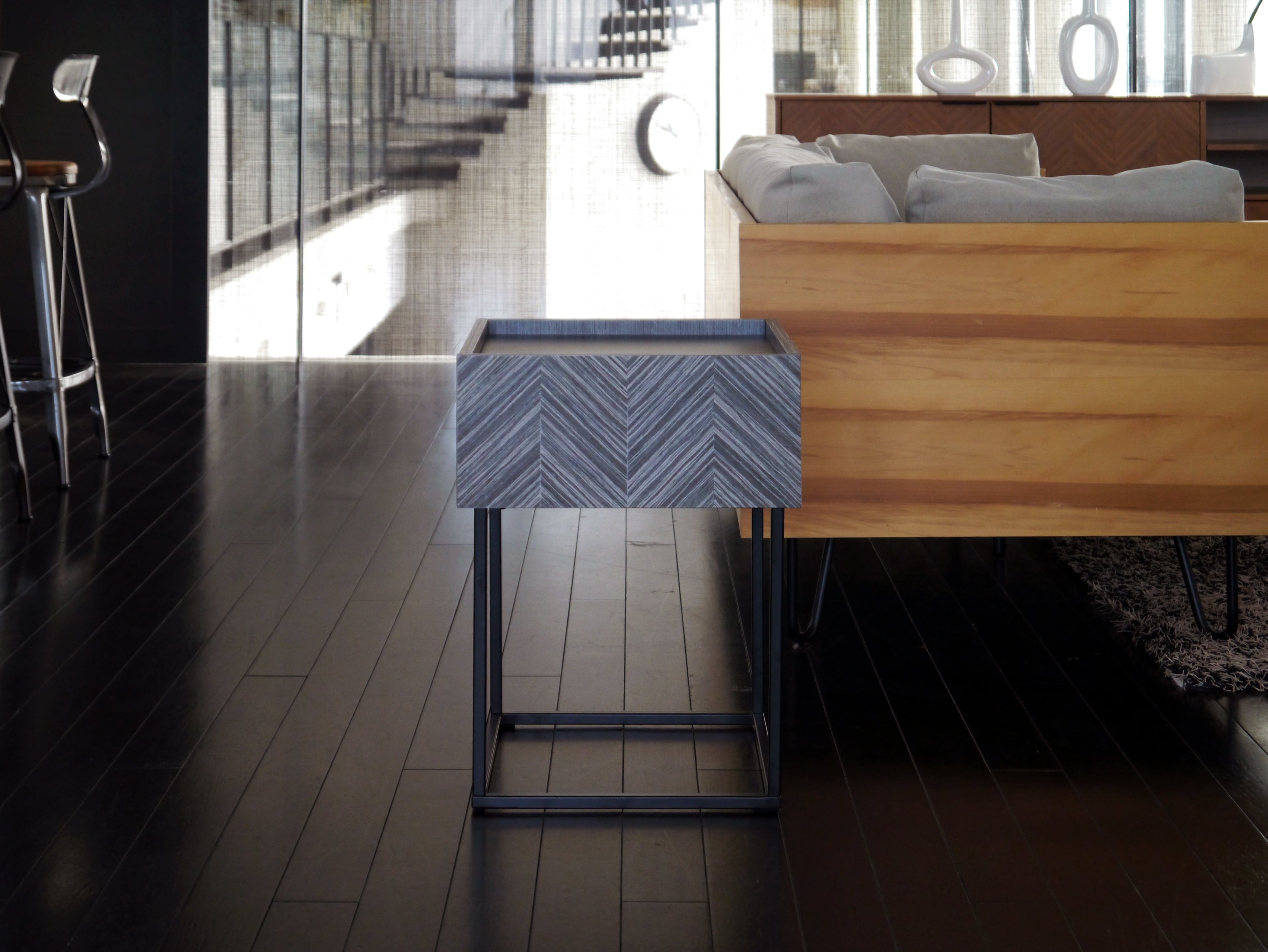 サイドテーブル 完成品 幅400mm×奥行400m×高さ545mm