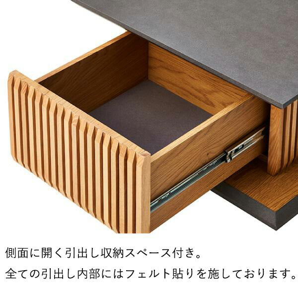 センターテーブル 幅100cm ローテーブル リビングテーブル 引出し付