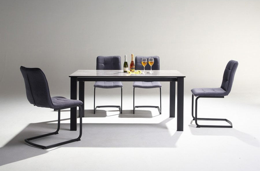 ダイニングテーブル 幅150cm 奥行85cm 高さ72cm 4人用 大理石調 北欧