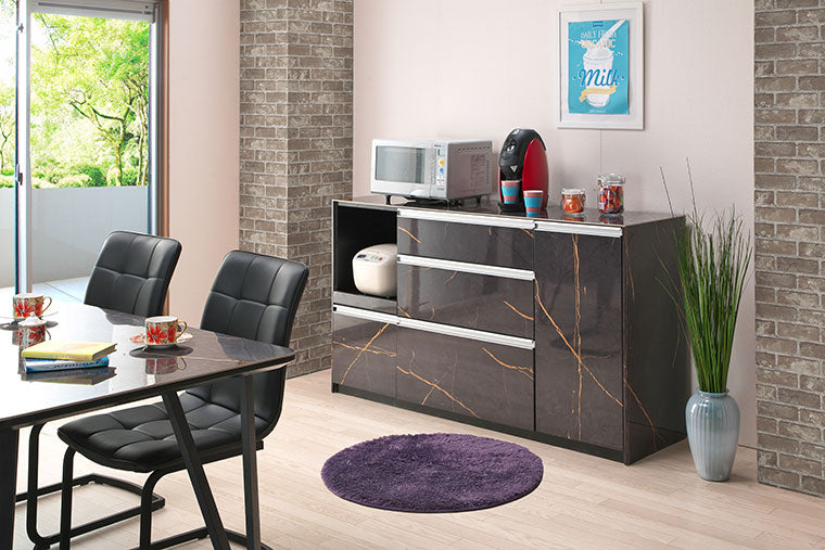 キッチンカウンター 幅160cm 北欧 レンジ台 食器棚 キッチン収納