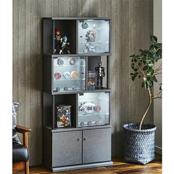 コレクションラック ハイタイプ 幅62×奥行28×高さ161cm コレクションボード ショーケース