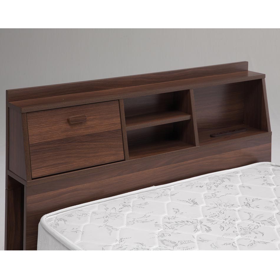 ベッドフレーム S シングル 木製 引き出し付き スノコベッド コンセント付き