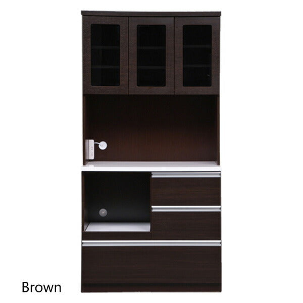 キャビネット 幅90cm 奥行45cm 高さ180cm 北欧 レンジ台 食器棚 キッチン収納