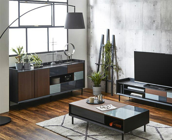 キャビネット 幅180cm 奥行43cm 高さ80cm 収納ラック リビングボード リビングラック テレビ台 TV台