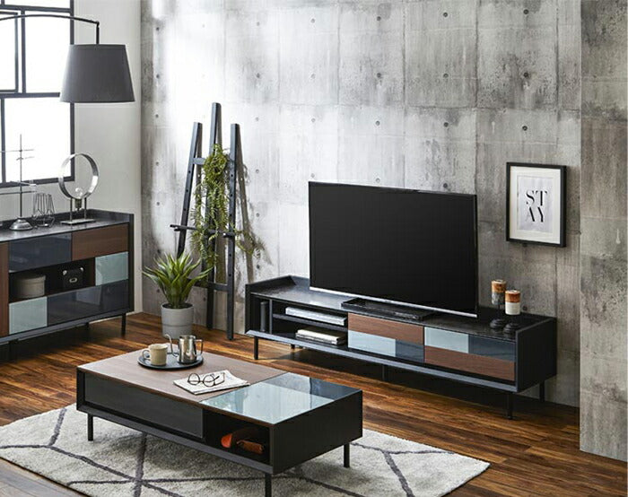 テレビボード 幅210cm ローボード テレビラック テレビ台 TVボード 引き出し