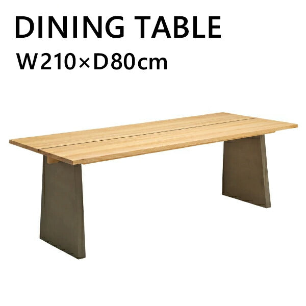 ダイニングテーブル 幅210cm 6人用 無垢 リビングテーブル 木製 北欧 天然木