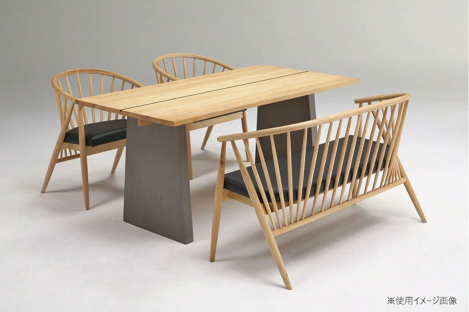 ダイニングチェア 幅110cm 2人用 木製チェア 椅子 イス 天然木 北欧