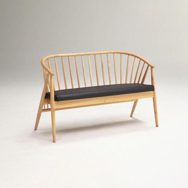 ダイニングチェア 幅110cm 2人用 木製チェア 椅子 イス 天然木 北欧