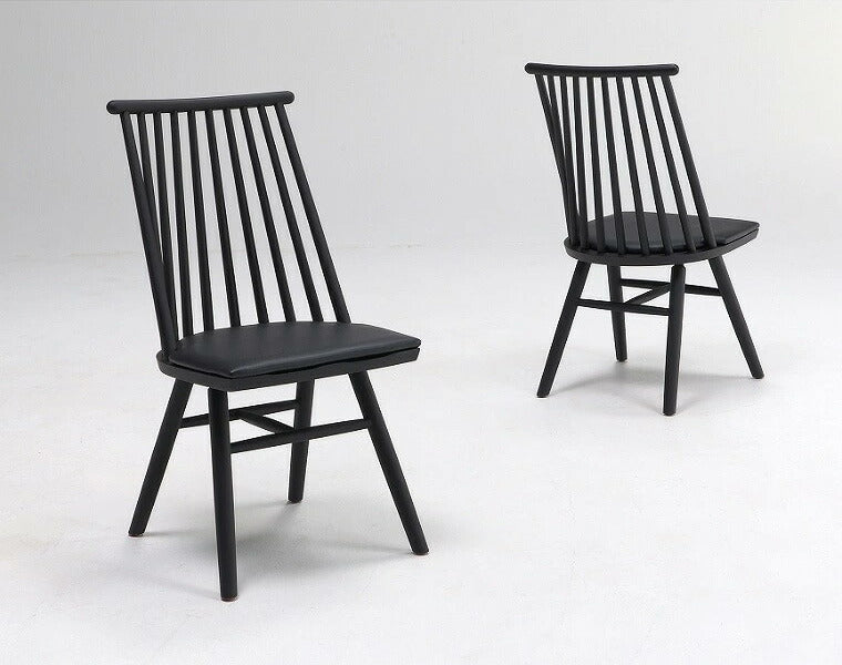 ダイニングチェア 2脚セット 幅45 奥行き53 高さ90cm 木製 無垢 北欧